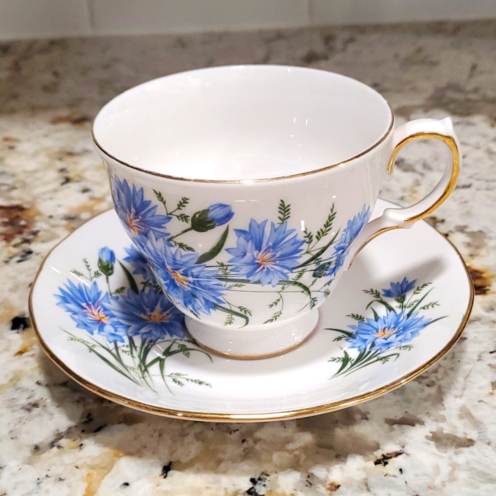 Queen Anne Vintage Bone China teacup & saucer
